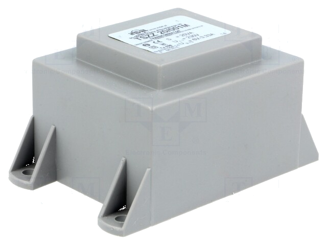 Transformator: ingegoten; 20VA; 230VAC; 6V; 3,33A; PCB; IP00 Transformator: ingegoten; 20VA; 230VAC; 6V; 3,33A; PCB; IP00